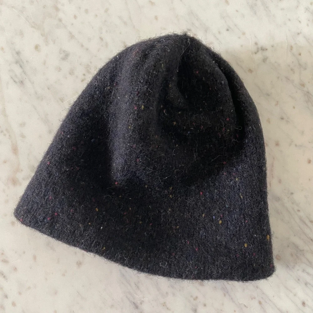 FREE w/ PURCHASE Wool specked charcoal winter hat Made in USA